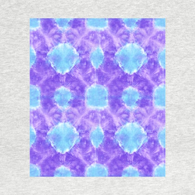 Blue and Purple Technicolor Tie-Dye by Carolina Díaz